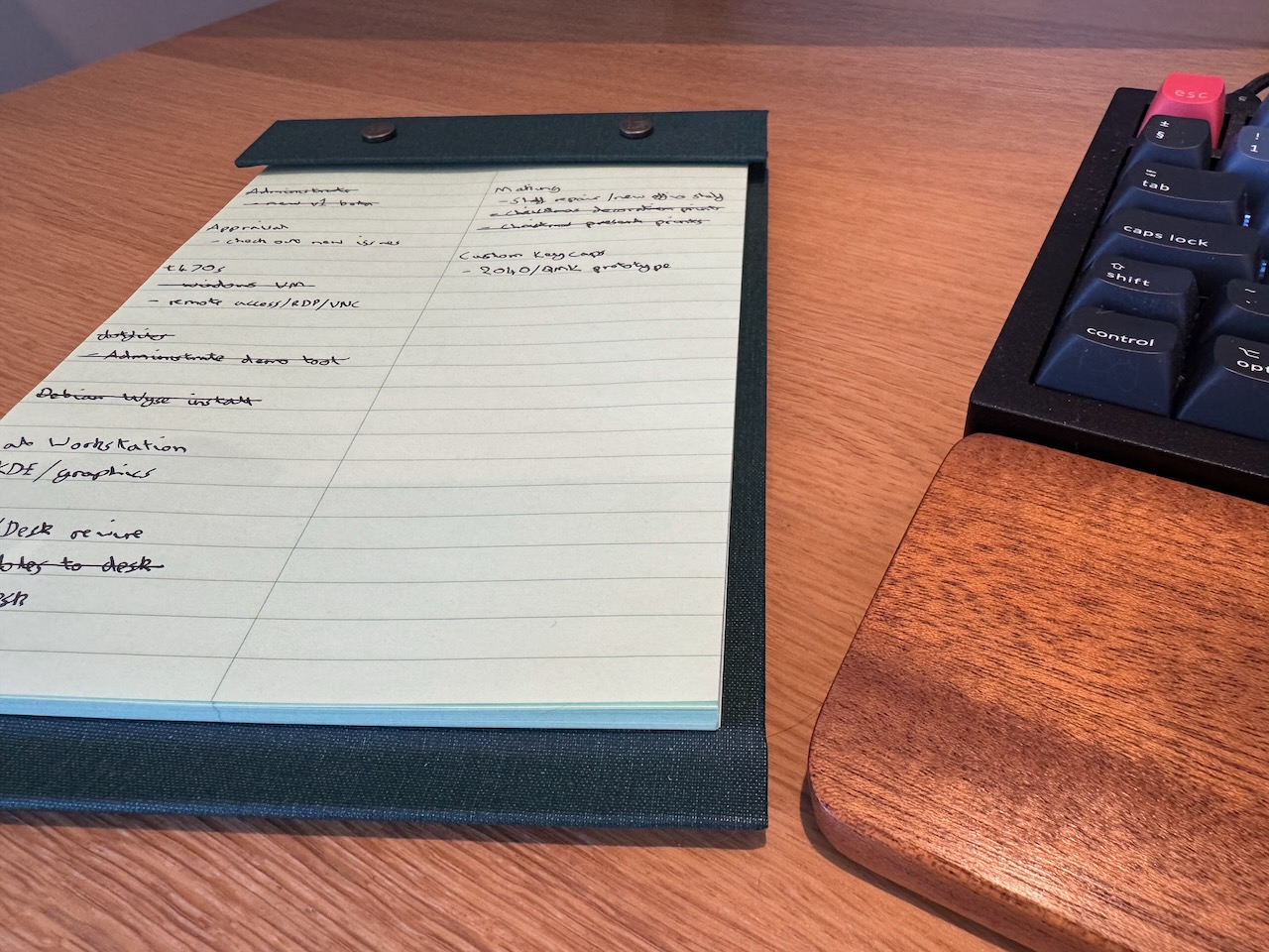A photograph of an example of projects listed out. It shows
           two columns, because there's so many projects.